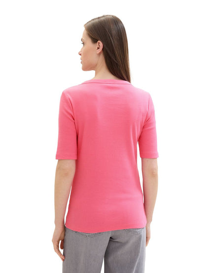 T-Shirt mit Rib