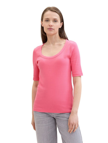 T-Shirt mit Rib