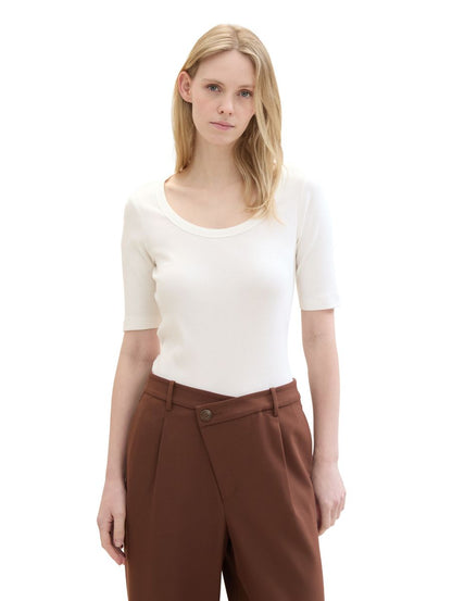 T-Shirt mit Rib