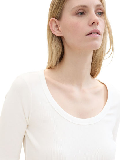 T-Shirt mit Rib
