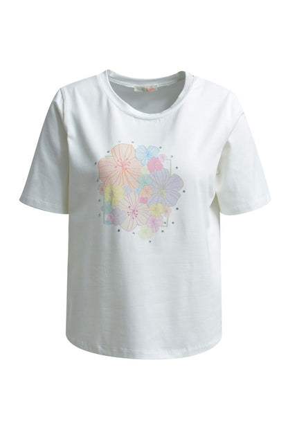T-Shirt with Glitter Print