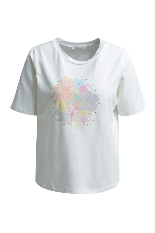 T-Shirt with Glitter Print