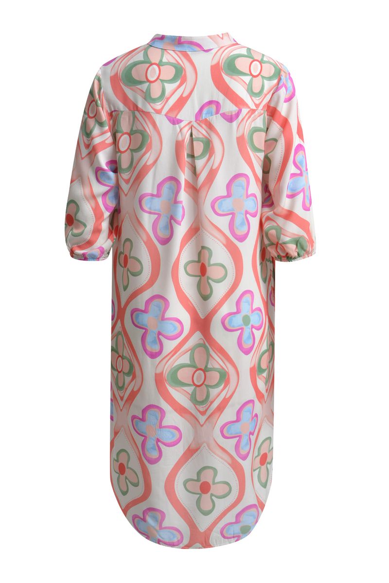 Dress Multicolour Print V-Neck