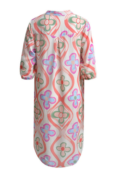 Dress Multicolour Print V-Neck