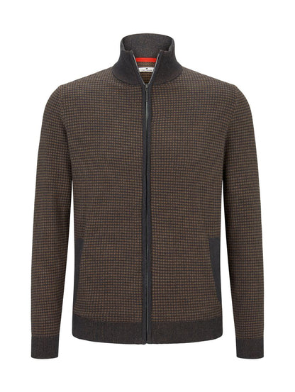 strukturierte Sweatjacke