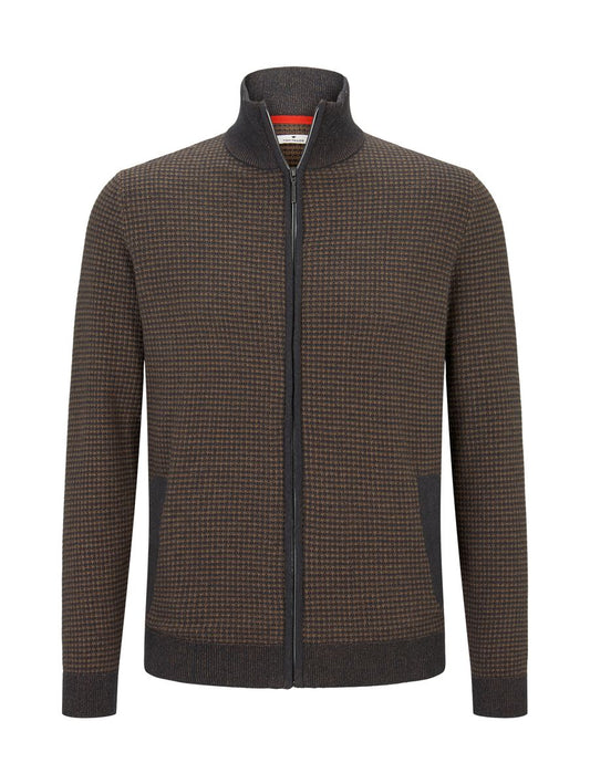 strukturierte Sweatjacke