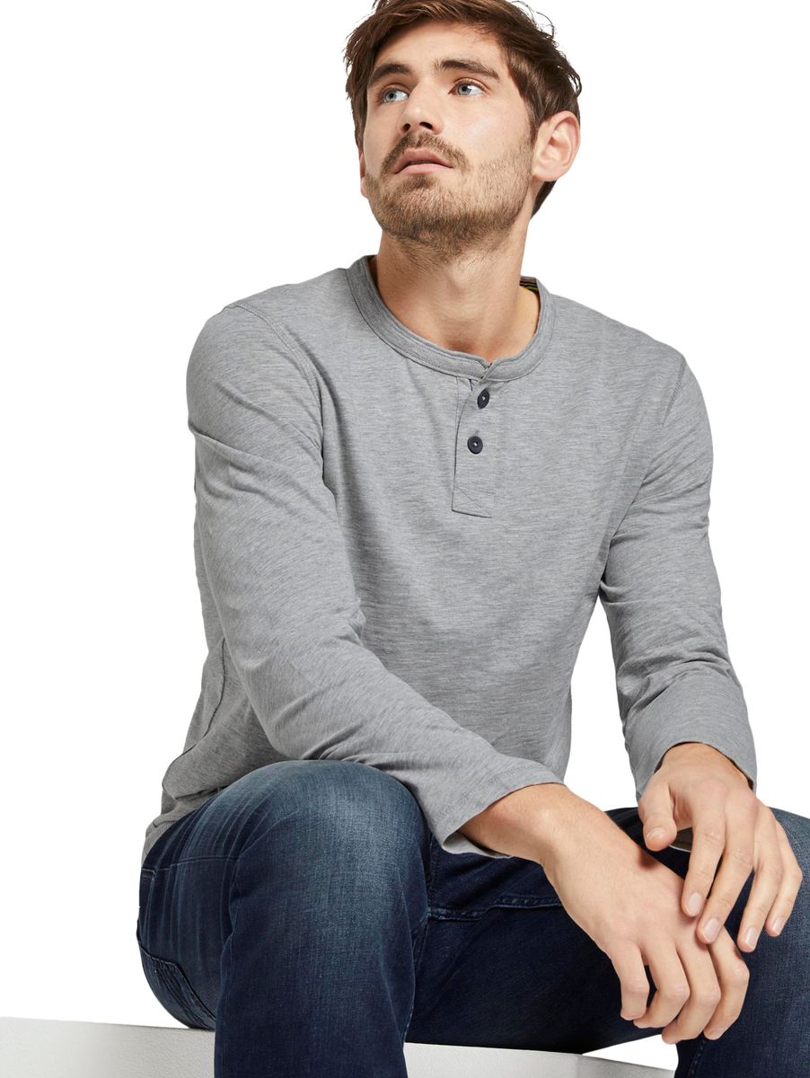 Henley-Langarmshirt