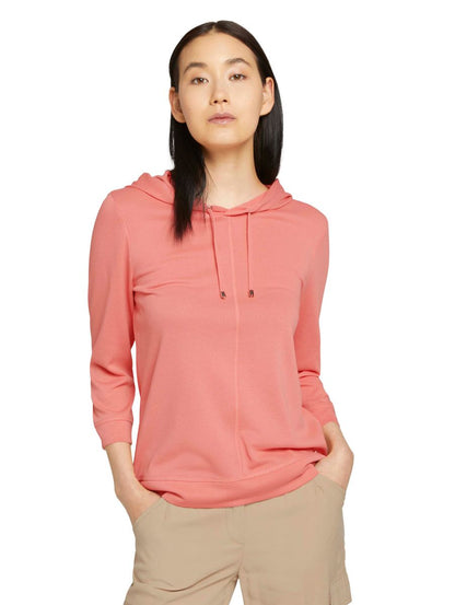 3/4 Arm Shirt mit Kapuze
