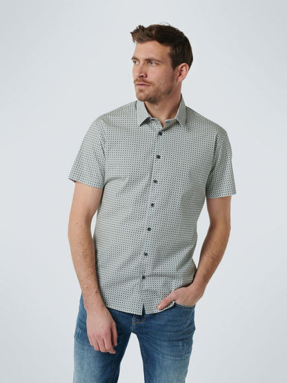 Shirt Short Sleeve Allover Printed Stretch