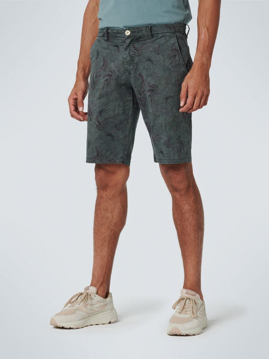 Short Garment Dyed Allover Printed Stretch