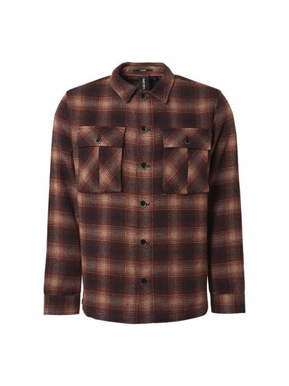 Overshirt Button Closure Check With Wool