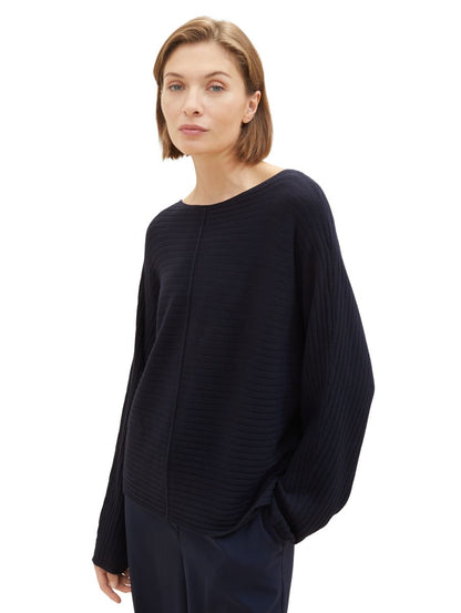 Strukturierter Strickpullover