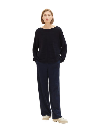 Strukturierter Strickpullover