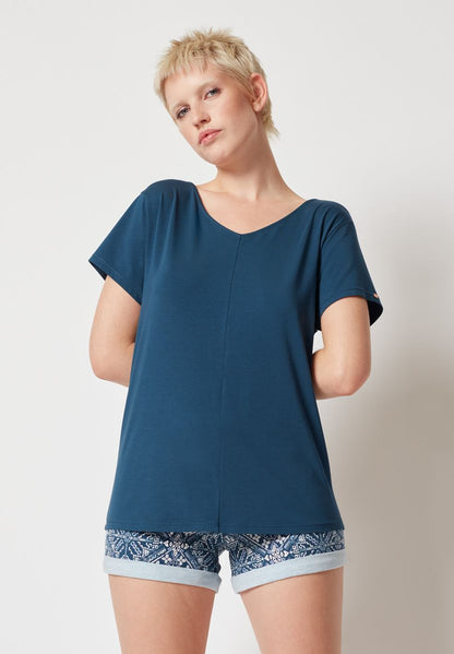 Skiny Damen Shirt kurzarm Night In Mix & Match