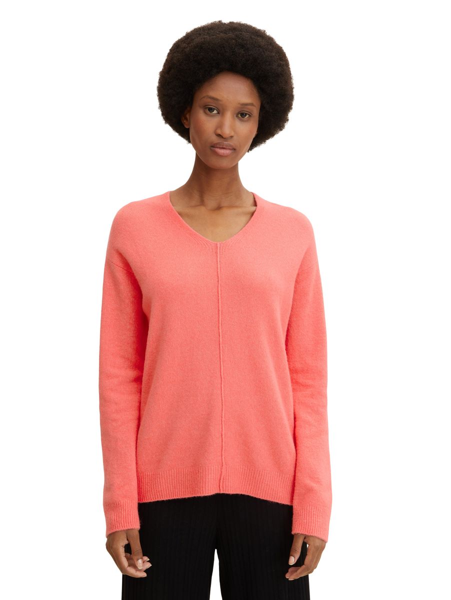 Strickpullover mit V-Ausschnitt