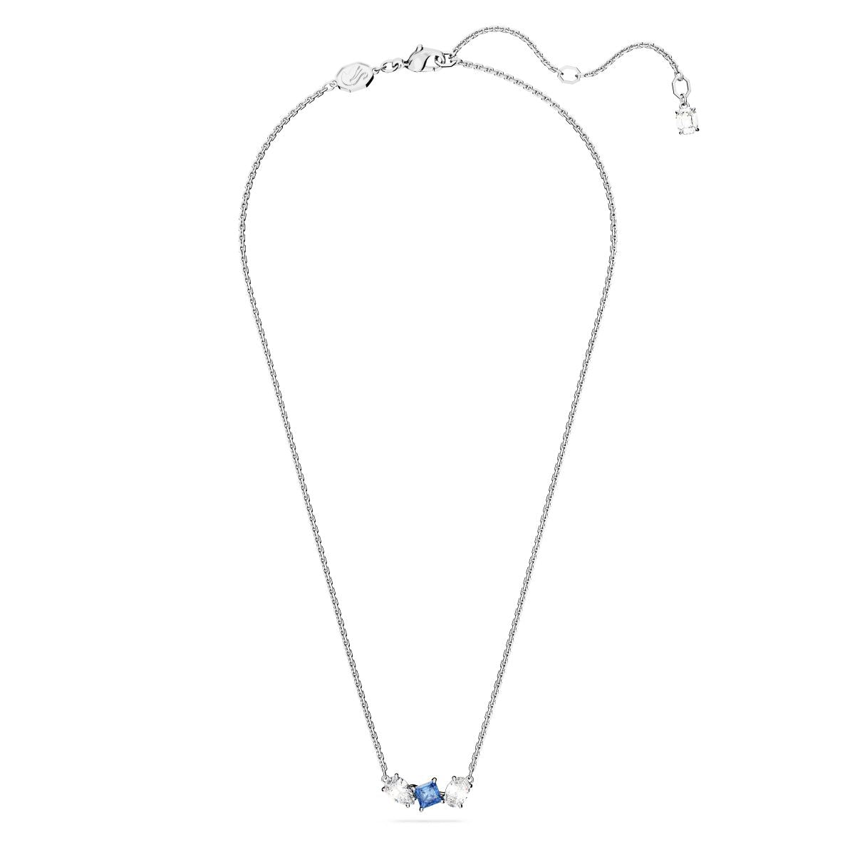 Mesmera Anhänger, Verschiedene Schliffe, Blau, Rhodiniert