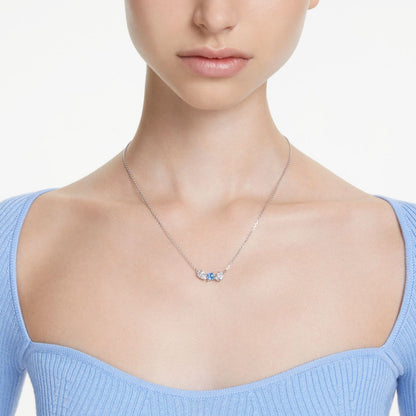 Mesmera Anhänger, Verschiedene Schliffe, Blau, Rhodiniert