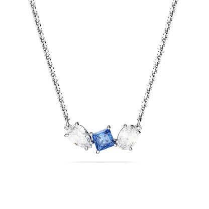 Mesmera Anhänger, Verschiedene Schliffe, Blau, Rhodiniert