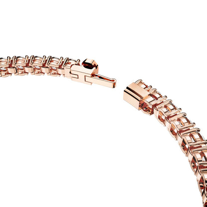 Matrix Tennis Armband, Rundschliff, Weiß, Roségold-Legierungsschicht