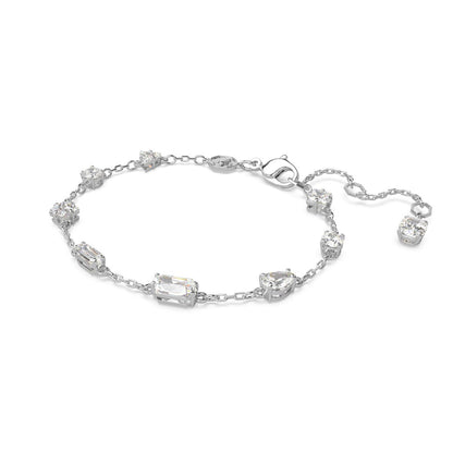 Mesmera Armband, Verschiedene Schliffe, Verstreutes Design, Weiß, Rhodiniert