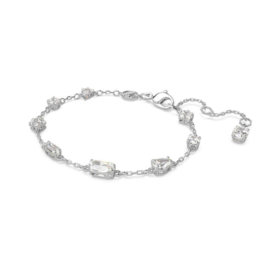 Mesmera Armband, Verschiedene Schliffe, Verstreutes Design, Weiß, Rhodiniert