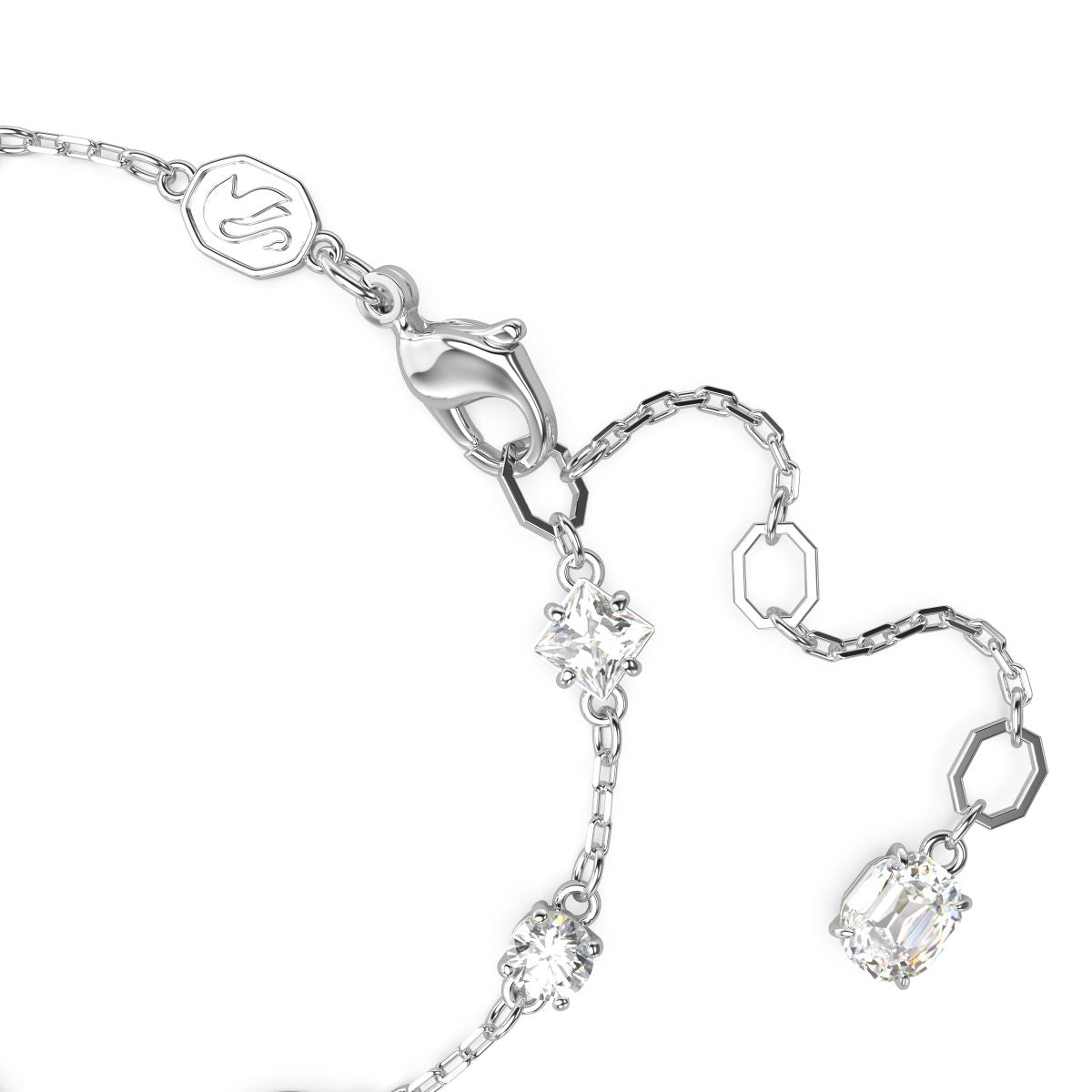Mesmera Armband, Verschiedene Schliffe, Verstreutes Design, Weiß, Rhodiniert