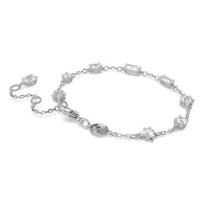 Mesmera Armband, Verschiedene Schliffe, Verstreutes Design, Weiß, Rhodiniert