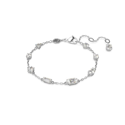 Mesmera Armband, Verschiedene Schliffe, Verstreutes Design, Weiß, Rhodiniert