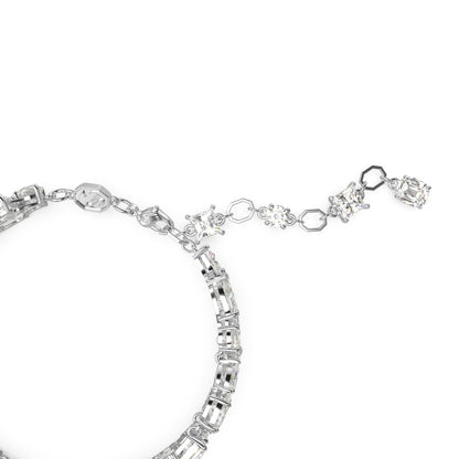 Mesmera Armband, Verschiedene Schliffe, Weiß, Rhodiniert