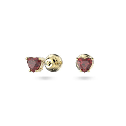Chroma Ohrstecker, Herz, Rot, Goldlegierungsschicht
