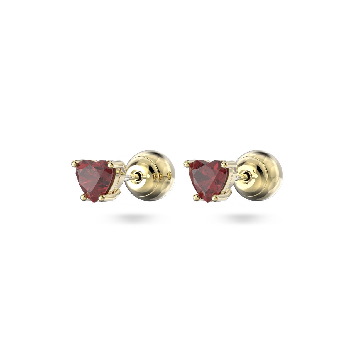 Chroma Ohrstecker, Herz, Rot, Goldlegierungsschicht