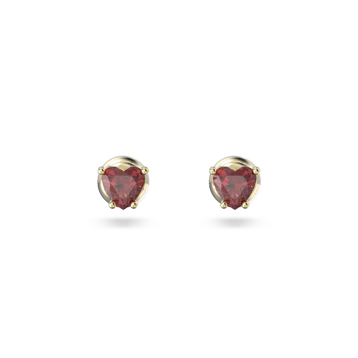 Chroma Ohrstecker, Herz, Rot, Goldlegierungsschicht