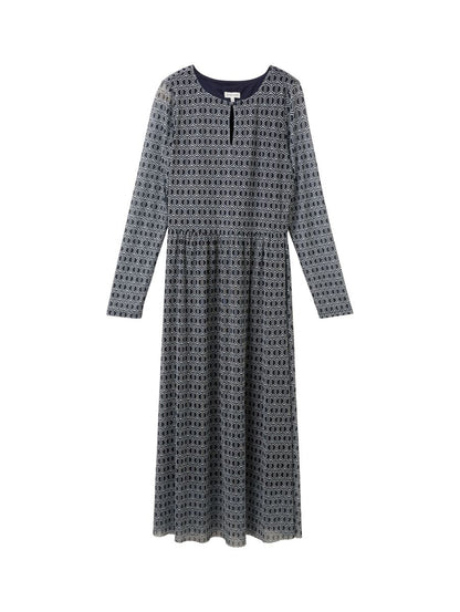 Gemustertes Midikleid