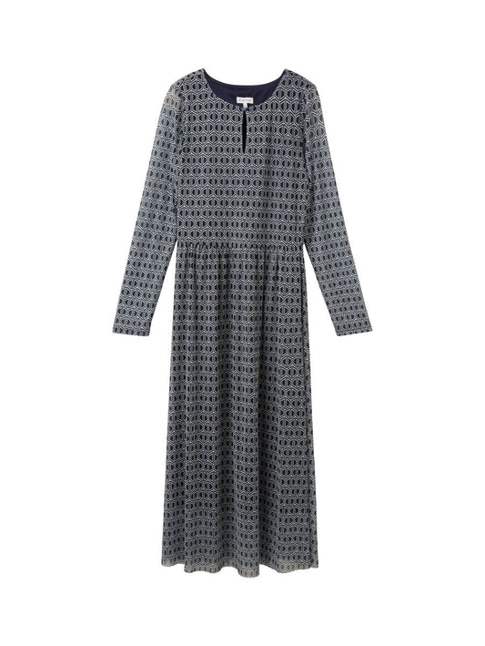 Gemustertes Midikleid