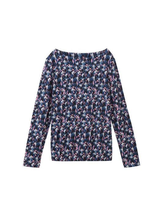 Langarmshirt mit Allover-Print