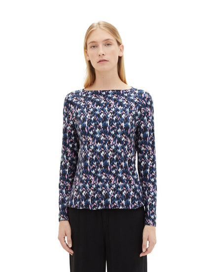 Langarmshirt mit Allover-Print