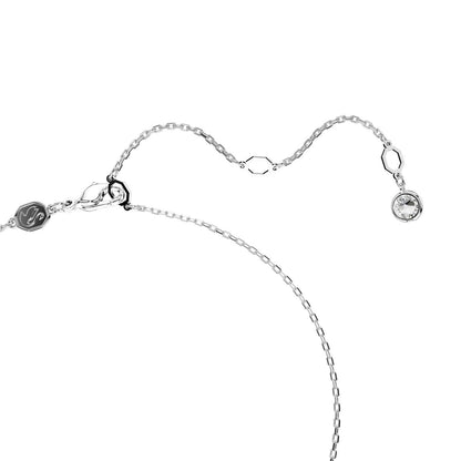 Hyperbola Anhänger, Pavé, Unendlichkeit, Weiß, Rhodiniert
