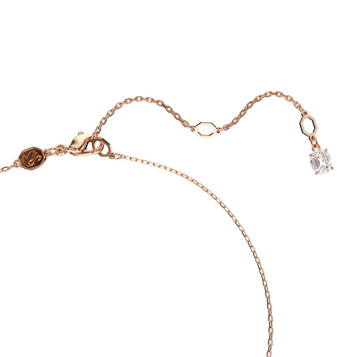 Hyperbola Anhänger, Unendlichkeit, Weiß, Roségold-Legierungsschicht