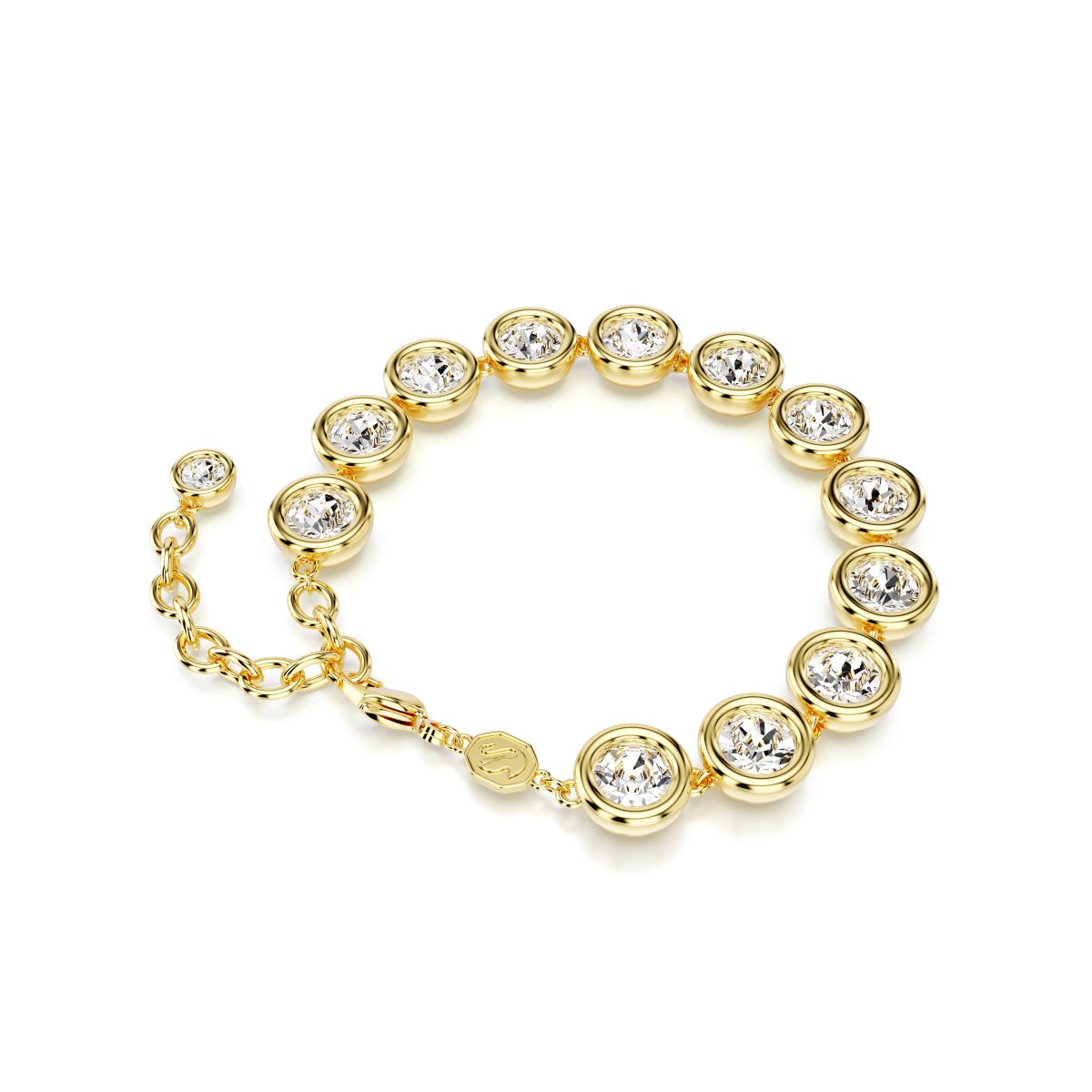 Imber Armband, Rundschliff, Weiß, Goldlegierungsschicht
