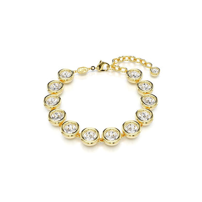 Imber Armband, Rundschliff, Weiß, Goldlegierungsschicht