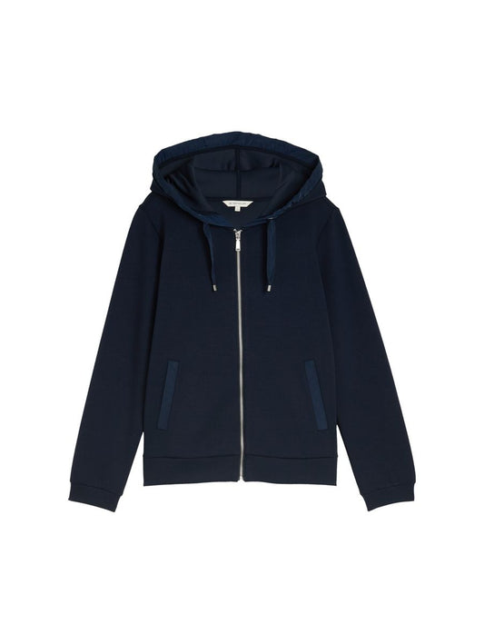 Hoodie Sweatjacke aus Scuba