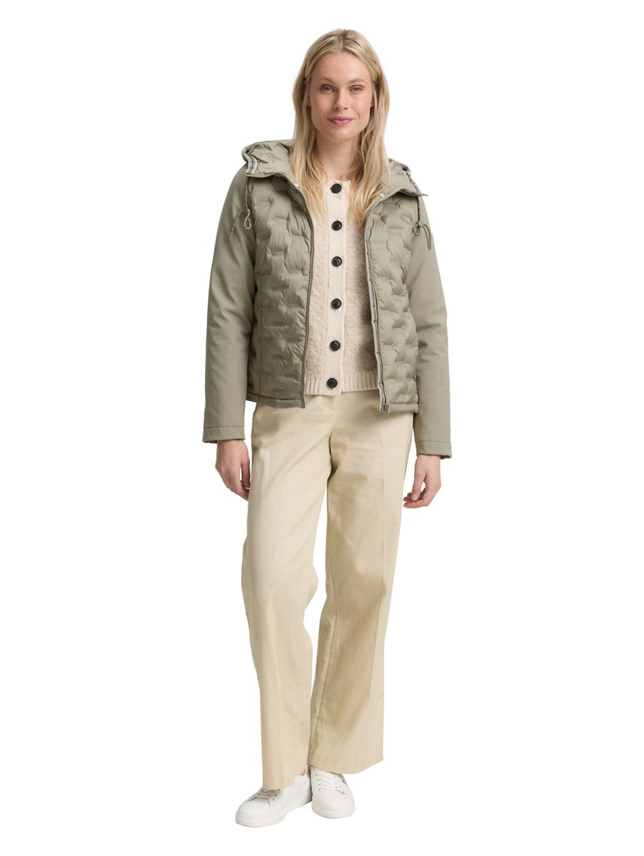 Hybrid Steppjacke mit Kapuze