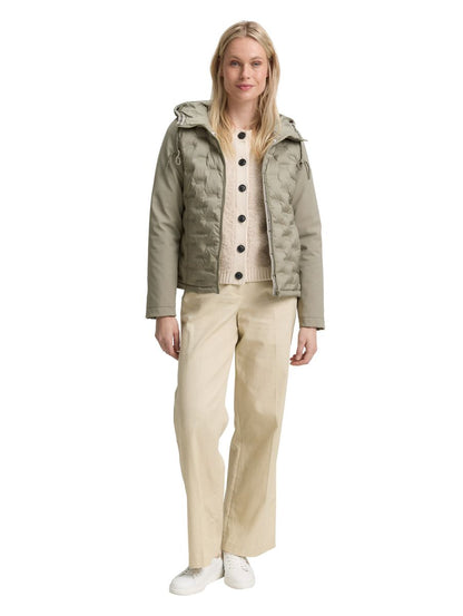 Hybrid Steppjacke mit Kapuze