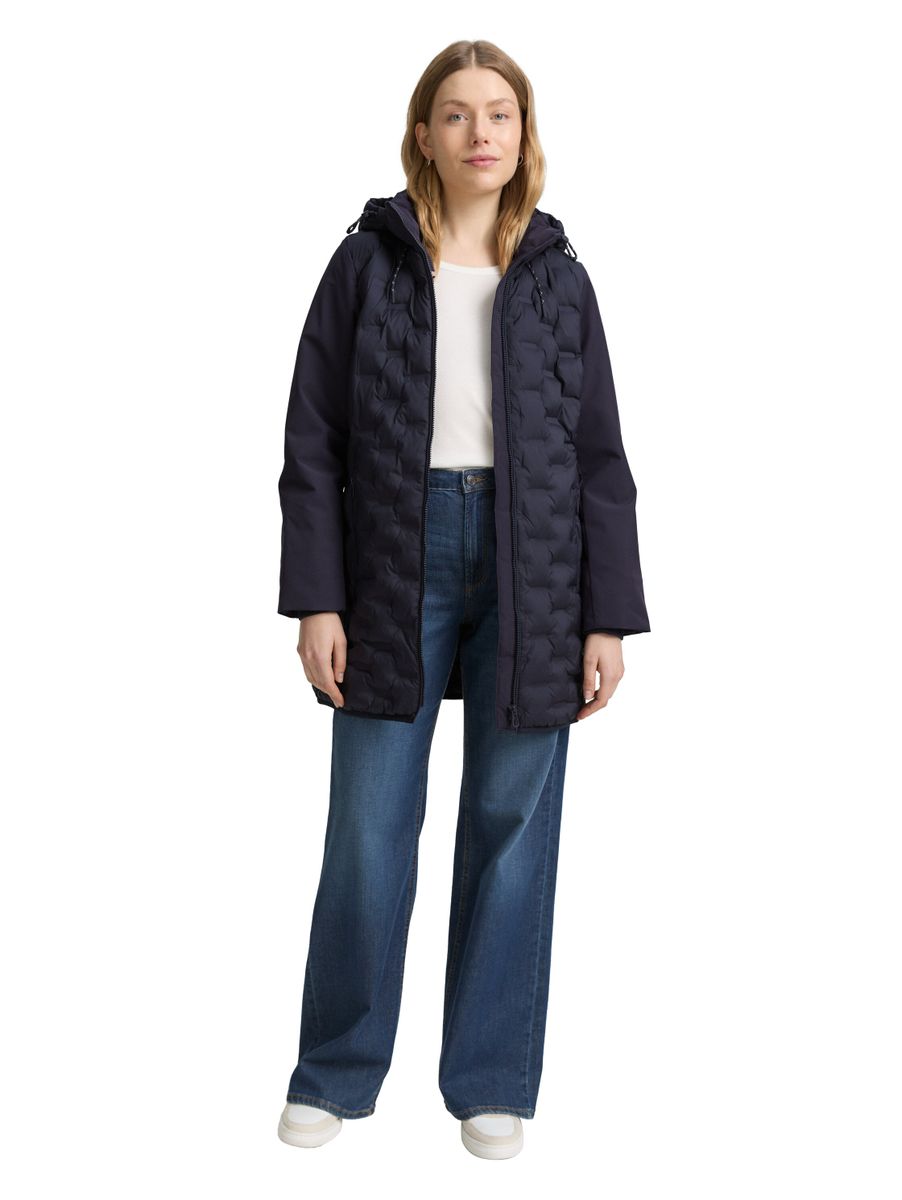 Hybrid Steppmantel mit wasserabweisender Funktion