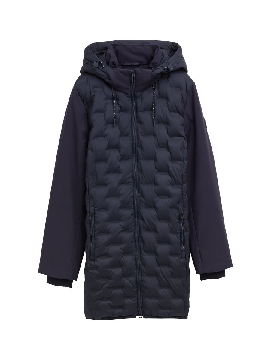 Hybrid Steppmantel mit wasserabweisender Funktion