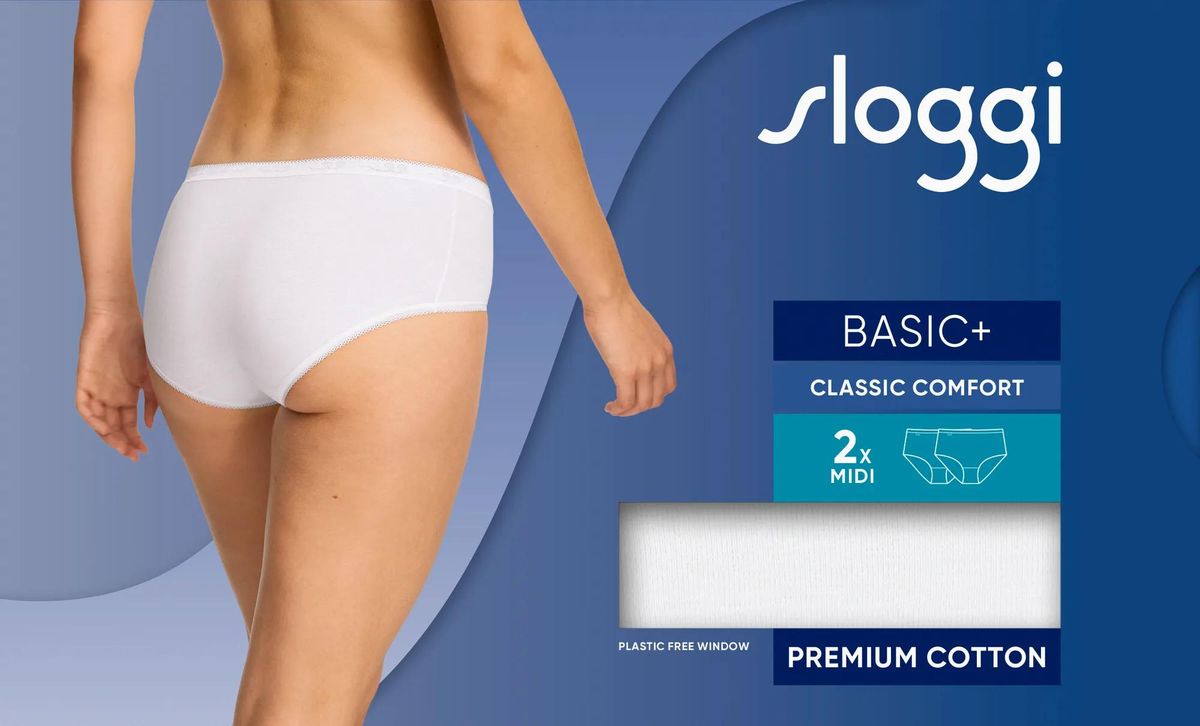 sloggi Basic+ Midi 2P