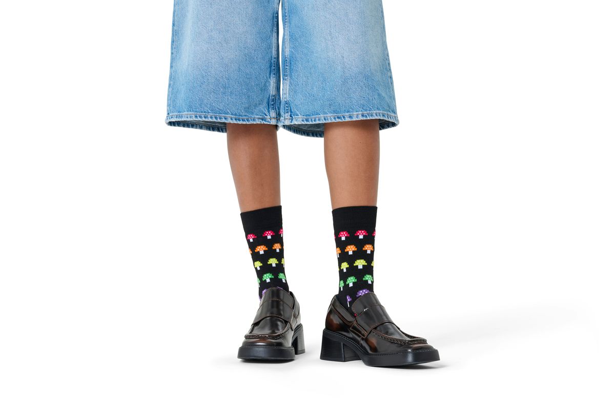 Mushroom Stripe Sock