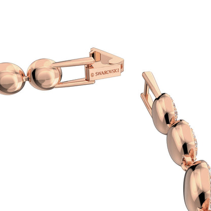 Una Angelic Tennis Armband, Rundschliff, Pavé, Mittel, Weiß, Roségold-Legierungsschicht