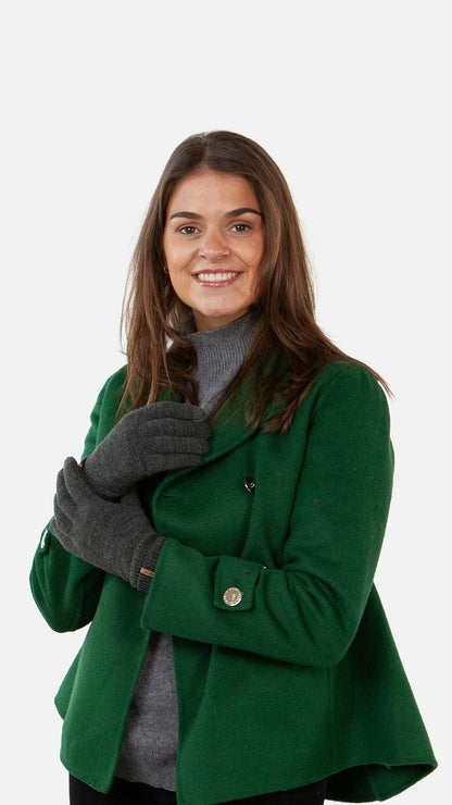 Soft Touch Gloves S - dark heather/