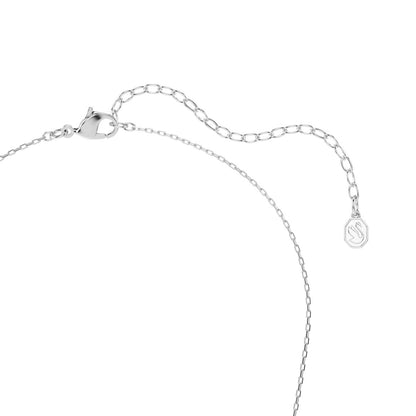 Idyllia pendant Mixed cuts, Arrow, White, Rhodium plated